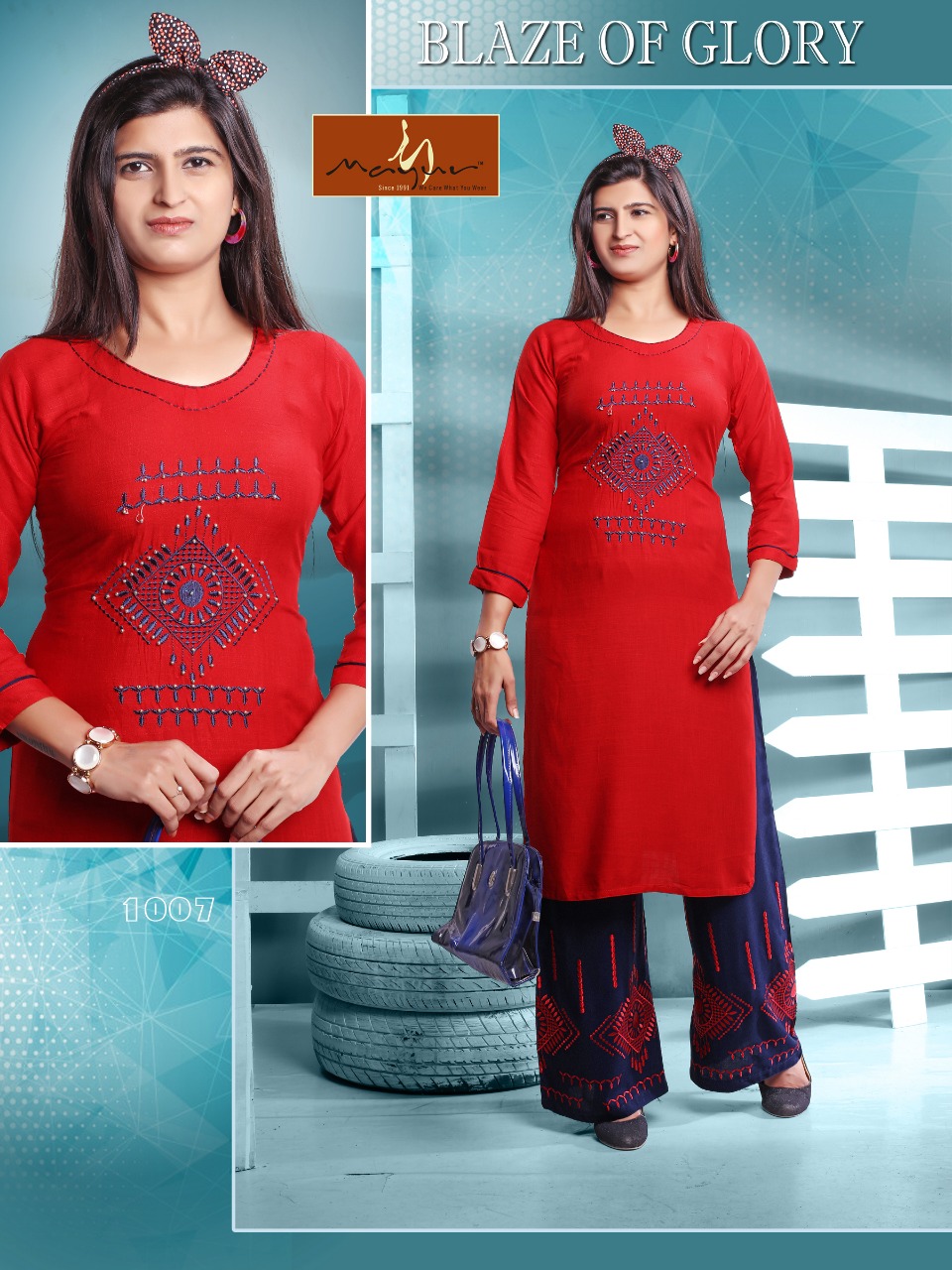 Glorious Vol 2 | Mayur | Latest | Rayon | Kurti With Palazzo Collection