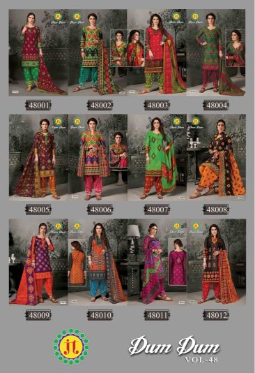 Jt  Present Dumdum Vol 48 Printed Cotton Dress Material Catalogue
