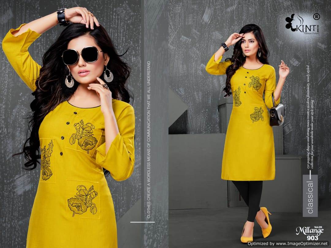 Kinti By Milange Vol 9 Rayon Straight Kuti Collection