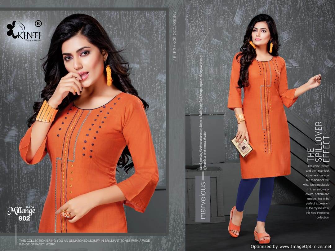 Kinti By Milange Vol 9 Rayon Straight Kuti Collection