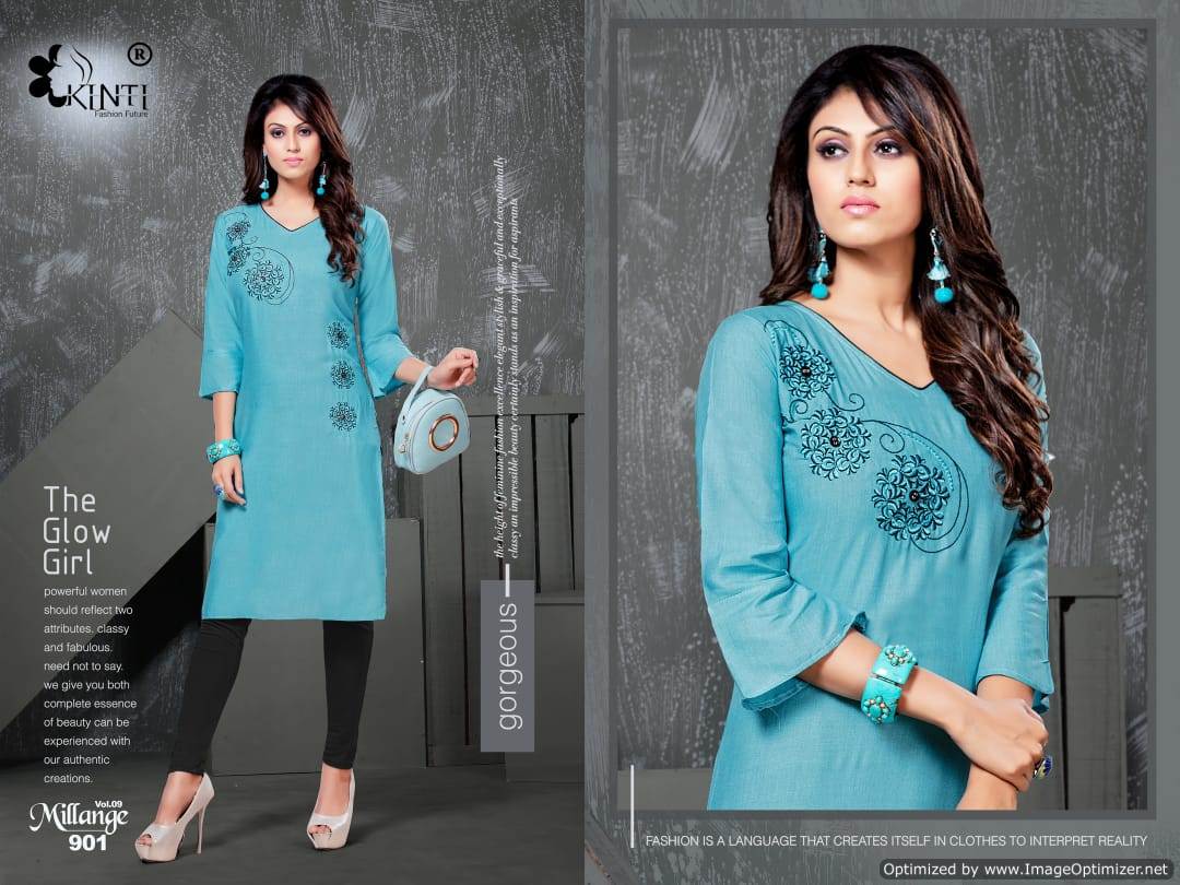 Kinti By Milange Vol 9 Rayon Straight Kuti Collection