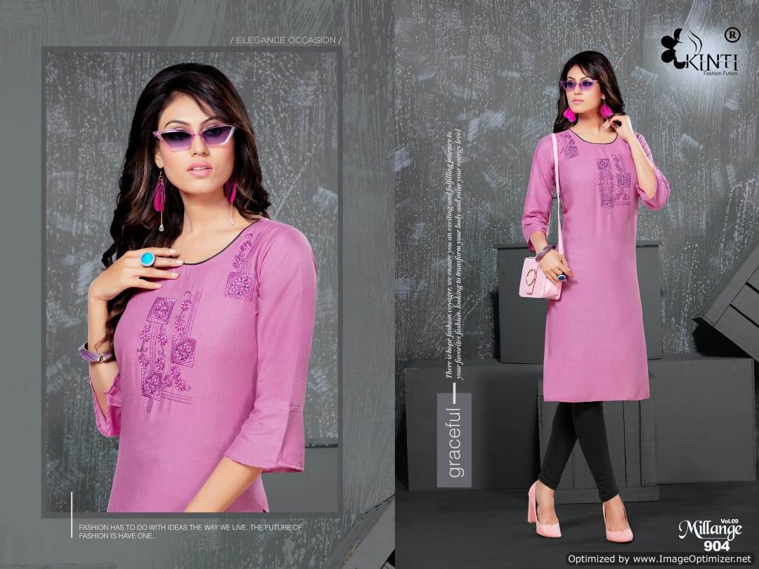 Kinti By Milange Vol 9 Rayon Straight Kuti Collection