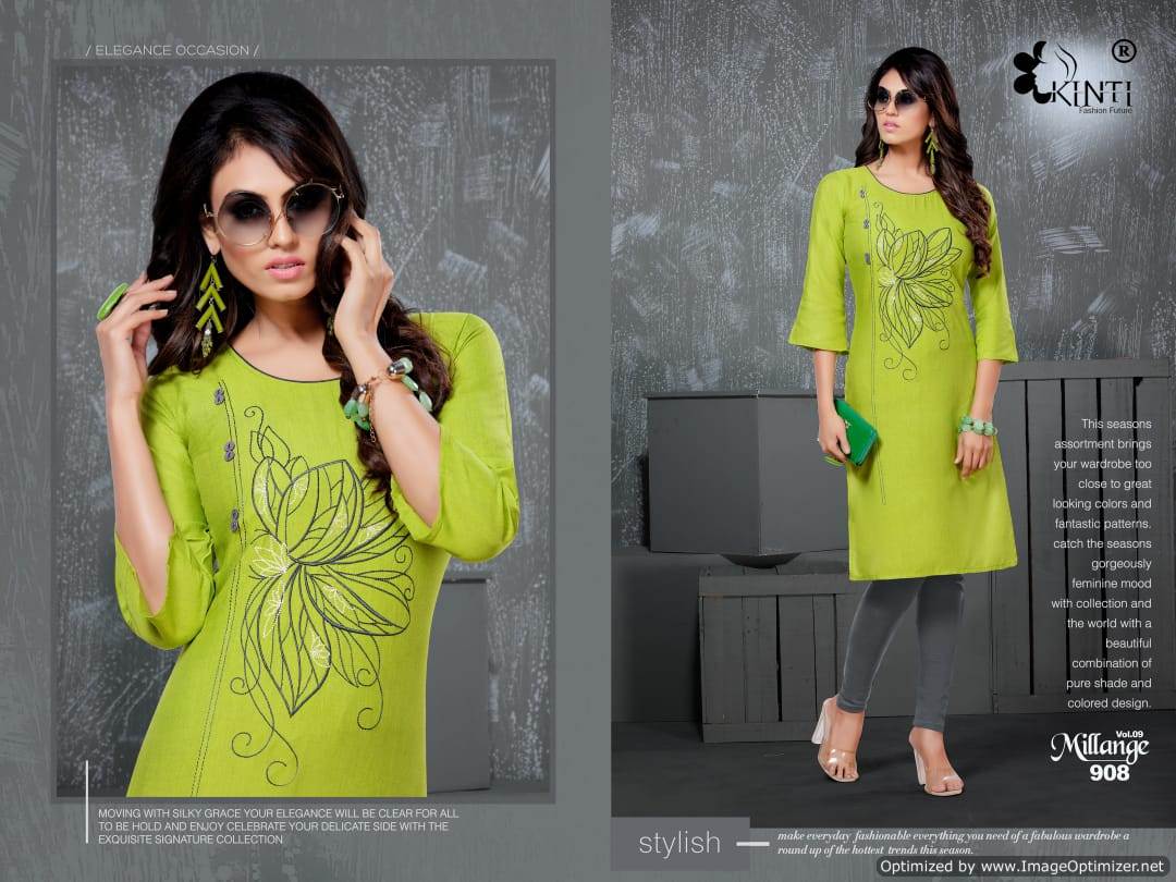 Kinti By Milange Vol 9 Rayon Straight Kuti Collection