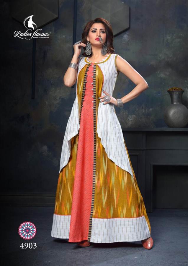 Ram Leela Vol 4 Ladies Flavour Shrug Style Navratri Special Designer Kurtis Catalogue