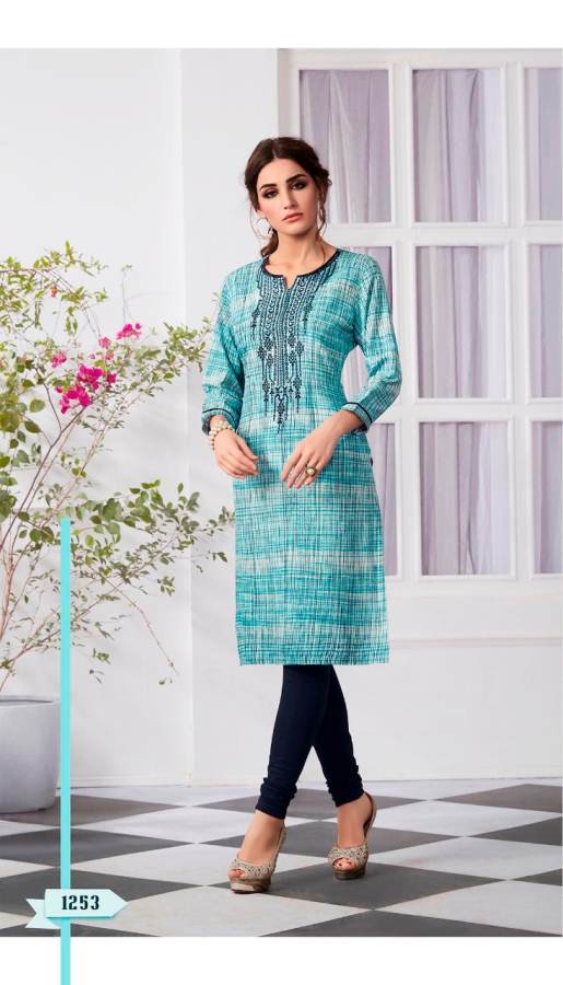 Matrix By Rangoon Heavy Rayon Printed Kurti Collection