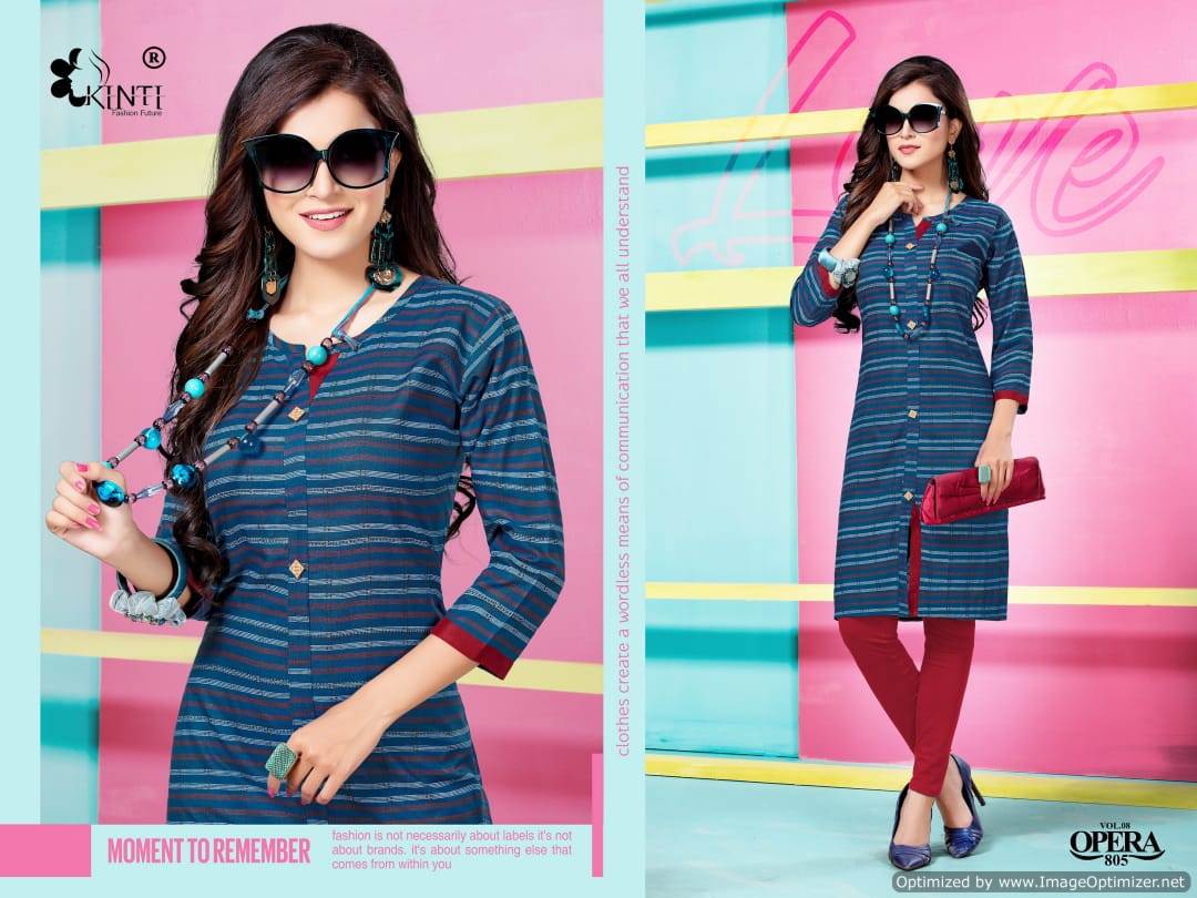 Opera Vol 8 By Kinti  Rayon Printed Kurti Collection