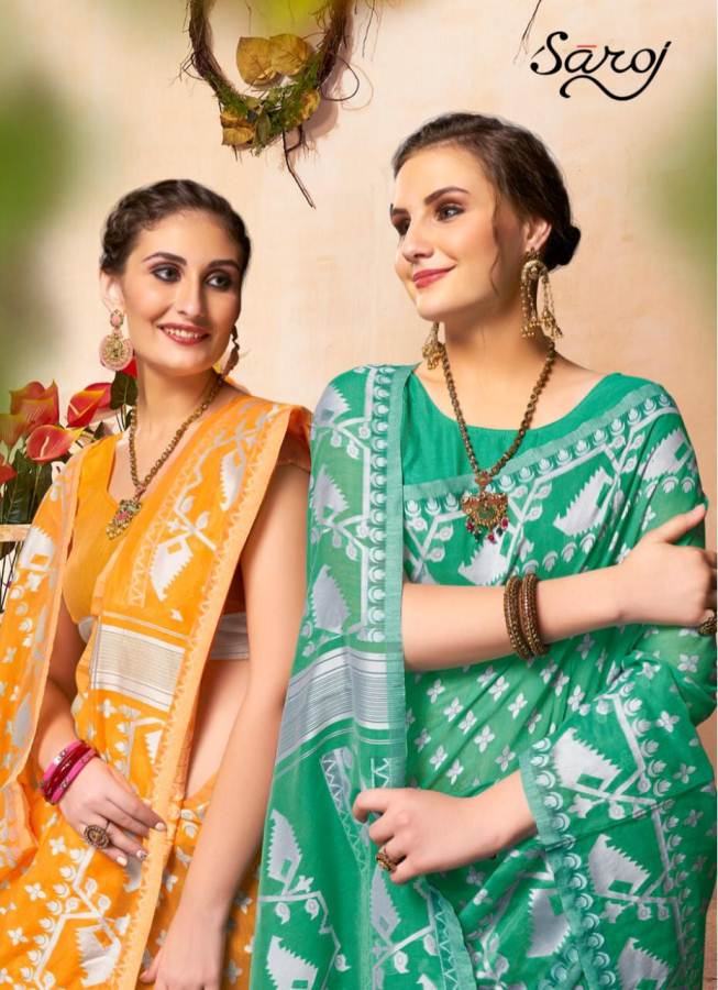 Saroj Minakshi Designer Cotton Jacquard Saree Collection