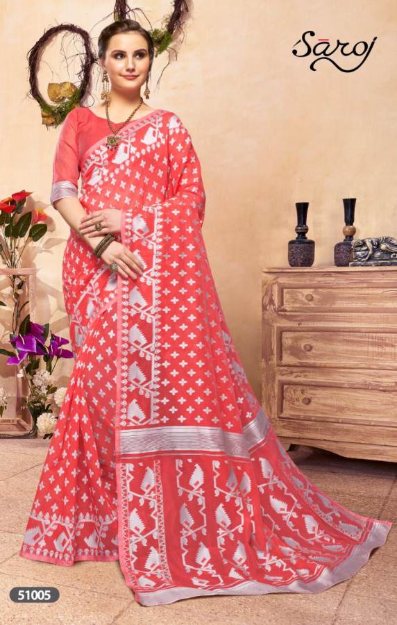 Saroj Minakshi Designer Cotton Jacquard Saree Collection