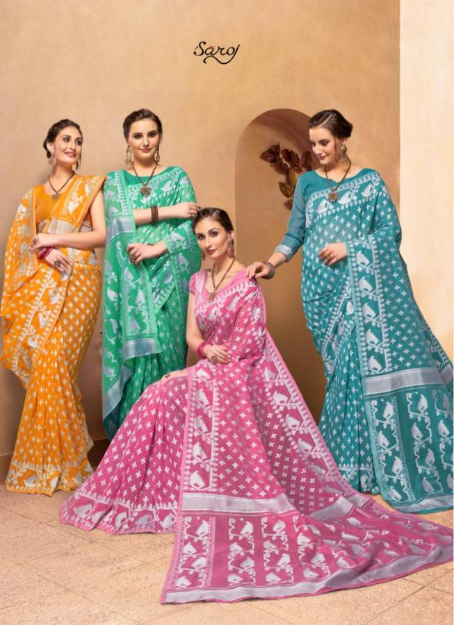 Saroj Minakshi Designer Cotton Jacquard Saree Collection