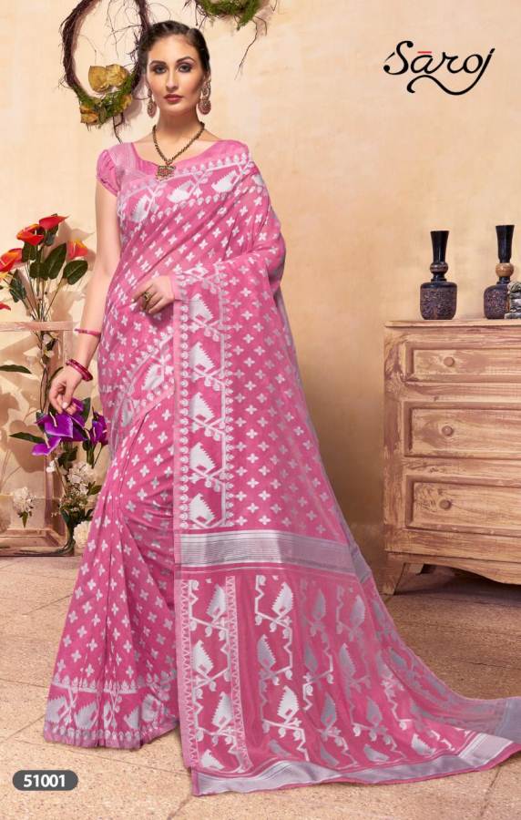 Saroj Minakshi Designer Cotton Jacquard Saree Collection
