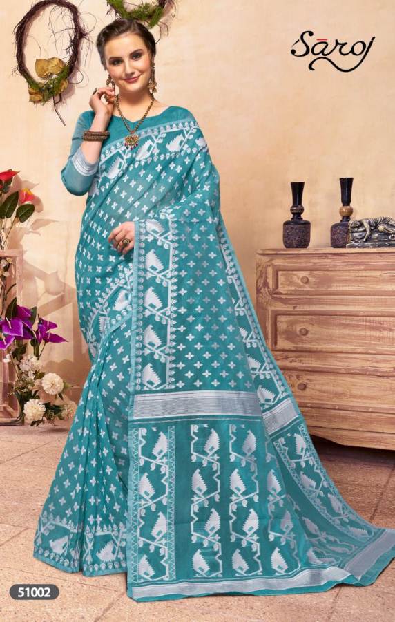 Saroj Minakshi Designer Cotton Jacquard Saree Collection