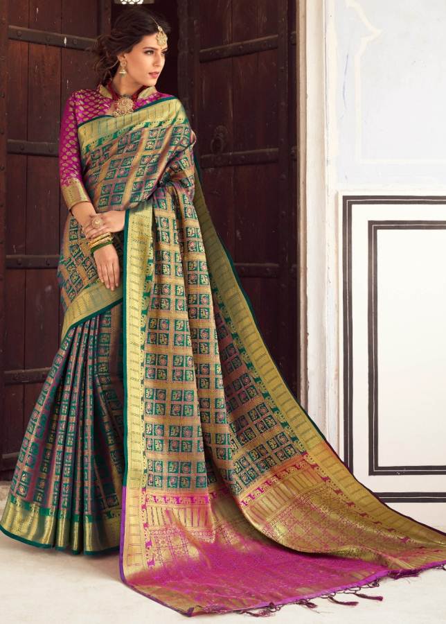 Shangrila Present Amrapalli Silk Meenakari Soft Silk Saree Collection