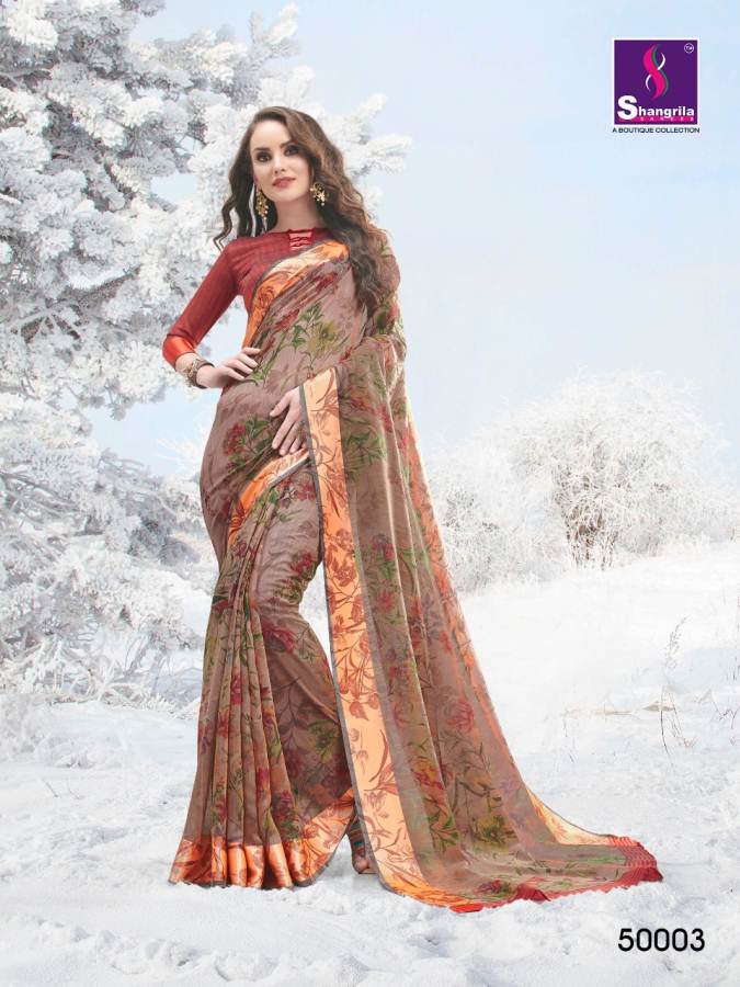 Shangrila Present Jura Cotton Printed Linen Cotton Saree Collection