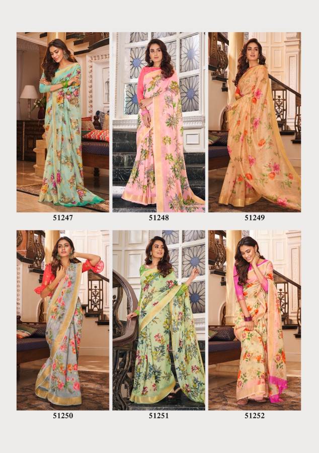 Shangrila Present Senorita Rich Linen Saree Collection .