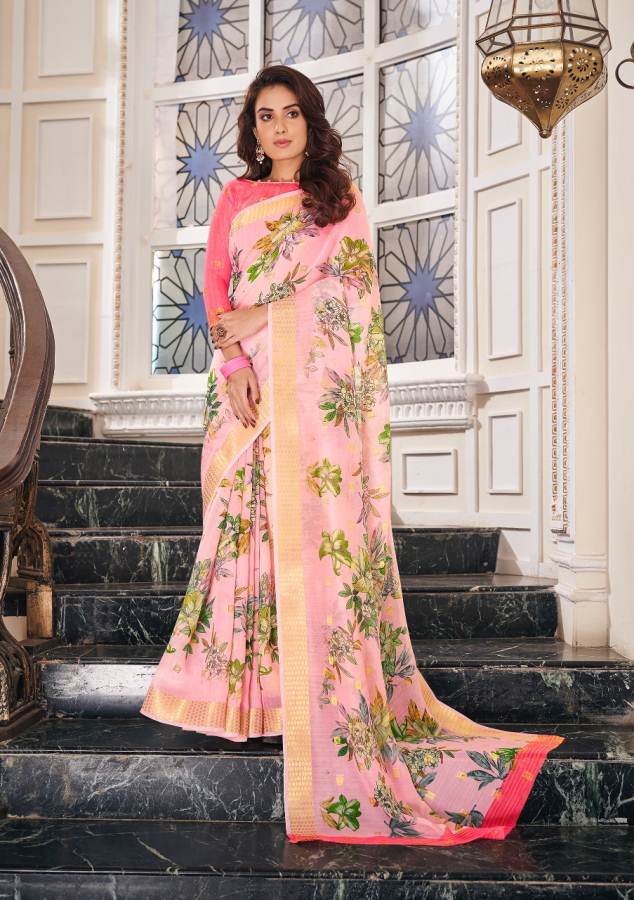 Shangrila Present Senorita Rich Linen Saree Collection .