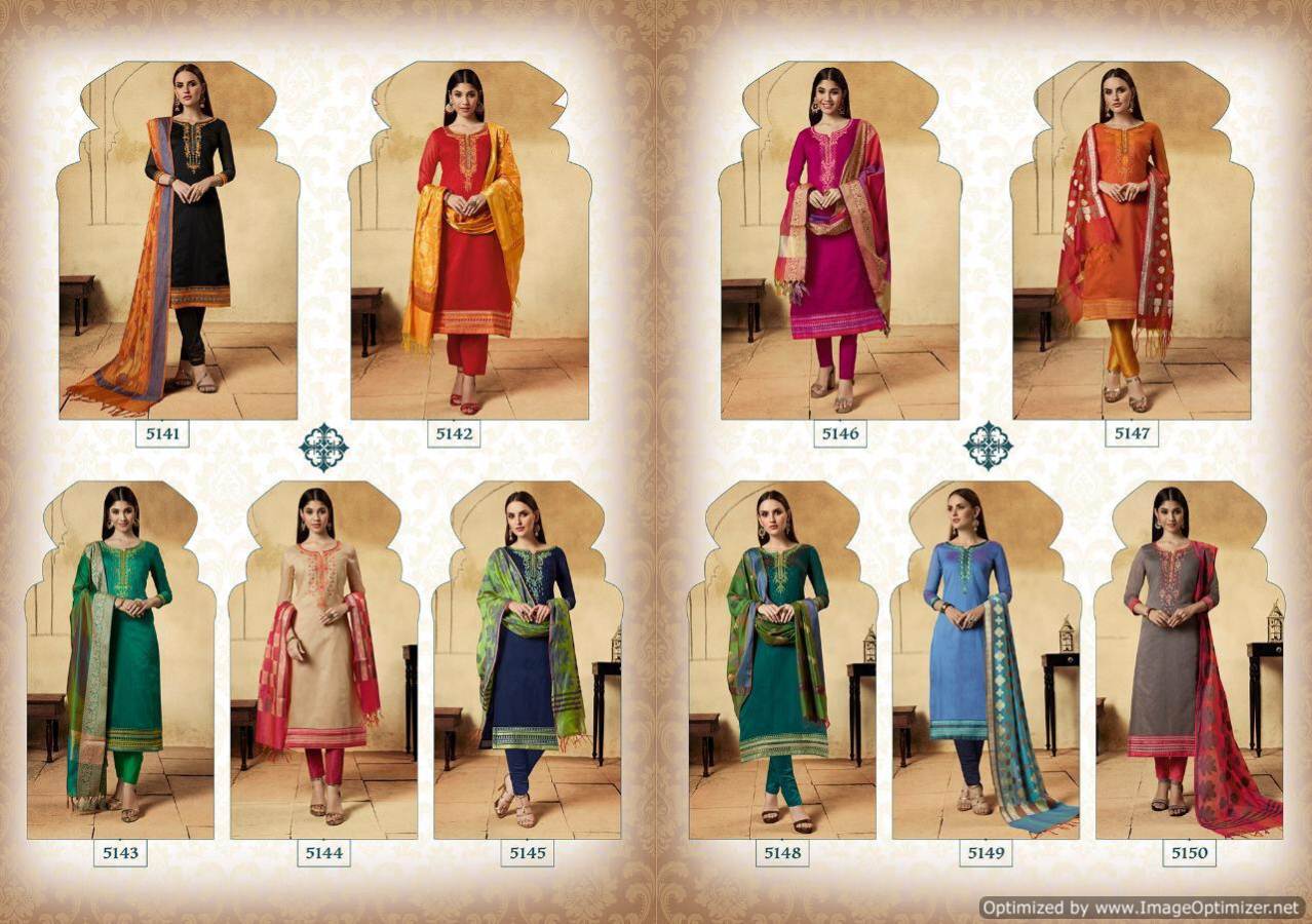 Swagat By Kessi Designer Banarasi Chanderi Dress Material Collection