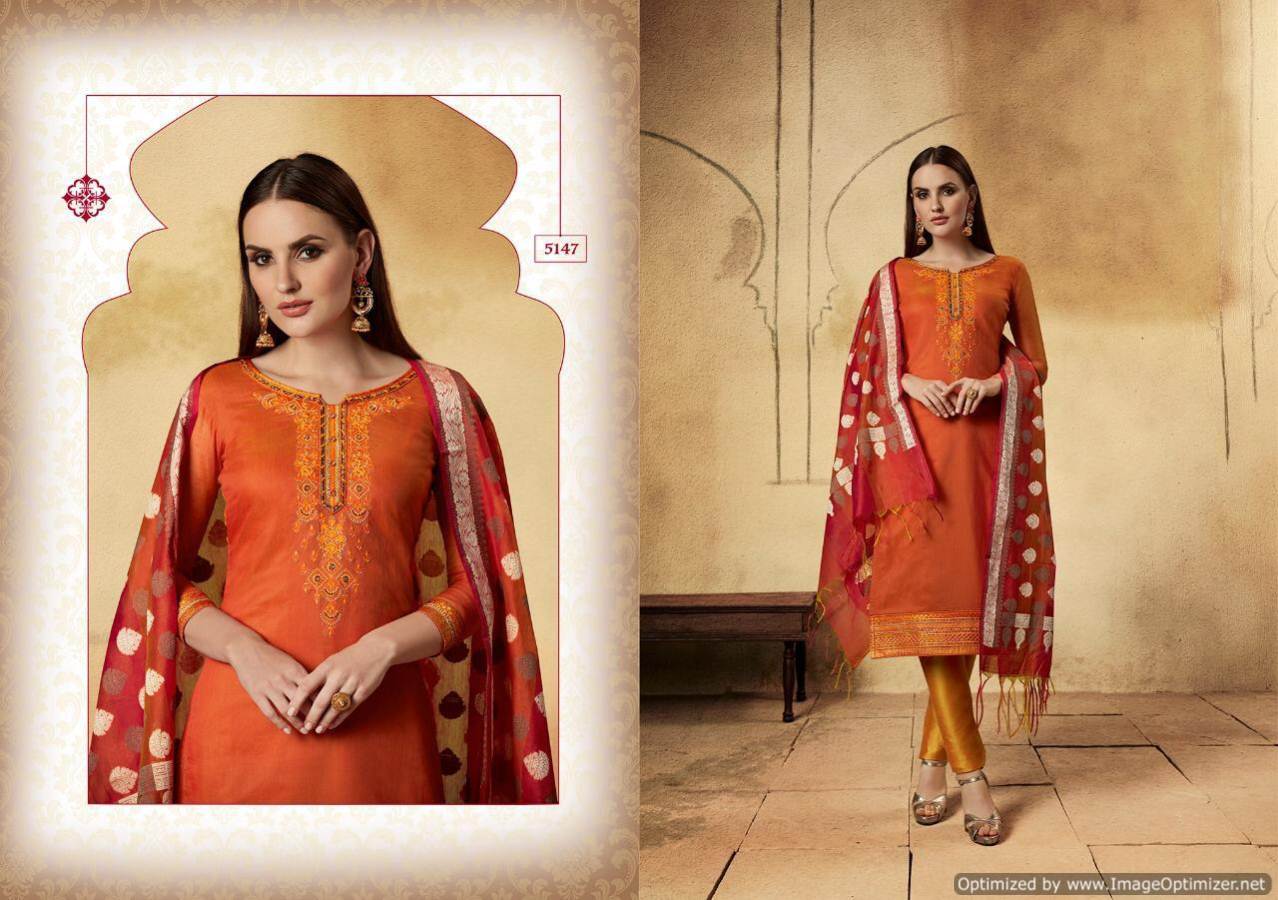 Swagat By Kessi Designer Banarasi Chanderi Dress Material Collection