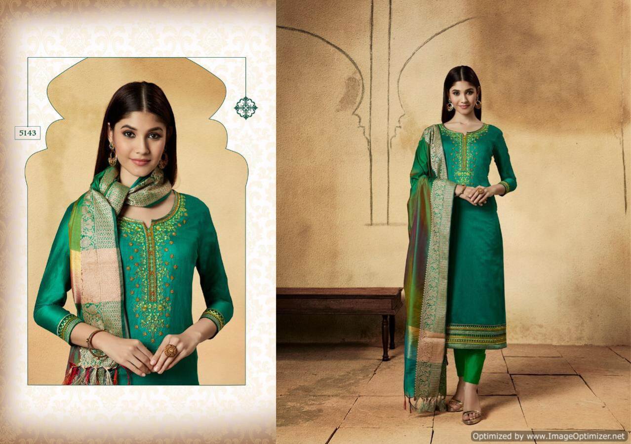 Swagat By Kessi Designer Banarasi Chanderi Dress Material Collection