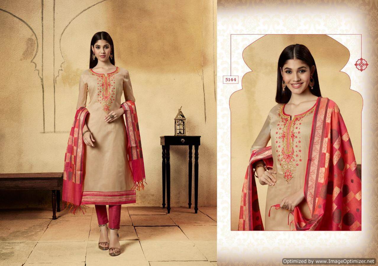 Swagat By Kessi Designer Banarasi Chanderi Dress Material Collection