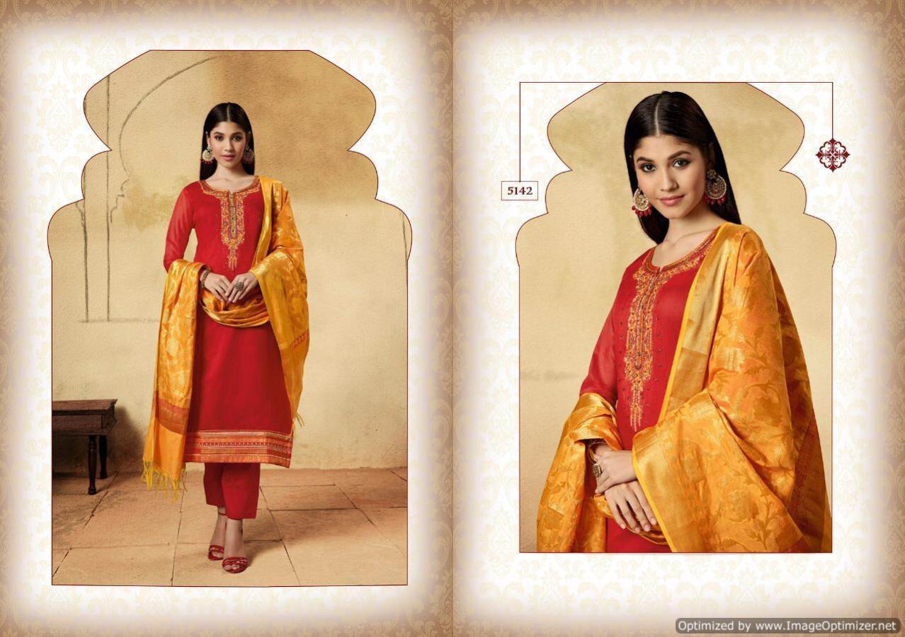 Swagat By Kessi Designer Banarasi Chanderi Dress Material Collection