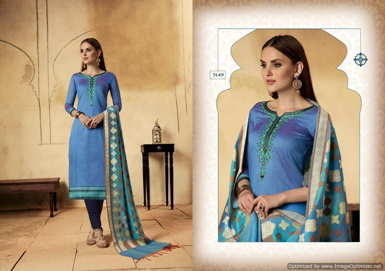Swagat By Kessi Designer Banarasi Chanderi Dress Material Collection
