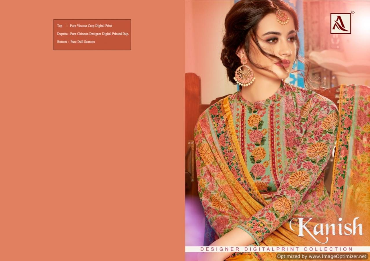 Kanish By Alok Designer Silk Crape Party Wear Dress Material Collection