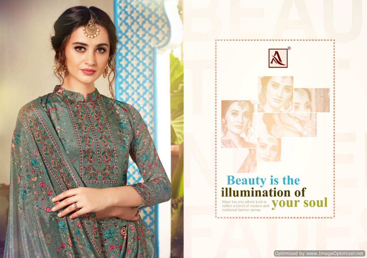 Kanish By Alok Designer Silk Crape Party Wear Dress Material Collection
