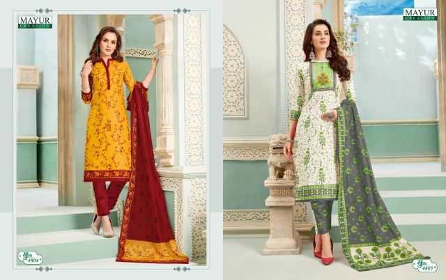 Khushi Vol  48 By Mayur Printed Cotton Dress Material Catalogue