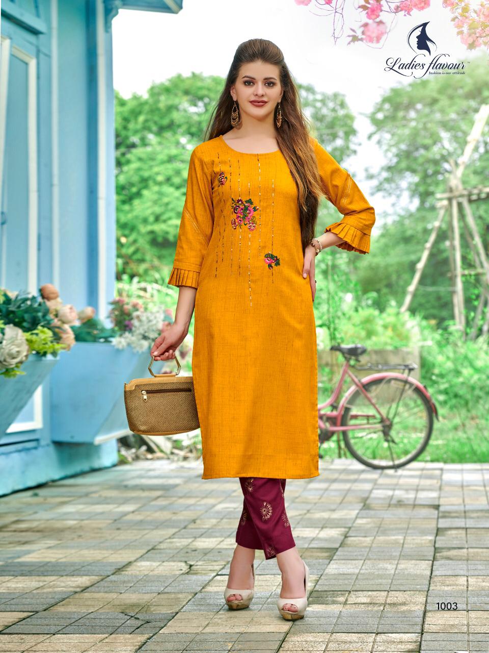 Ladies Flavour Present Dzire Designer Kurtis With Bottom Collection.
