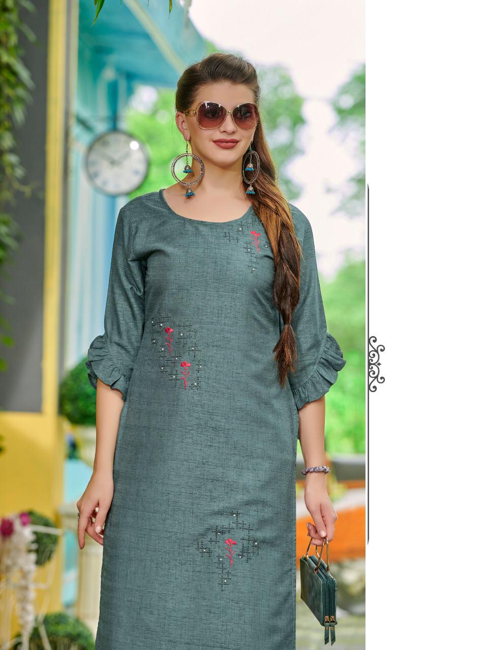 Ladies Flavour Present Dzire Designer Kurtis With Bottom Collection.