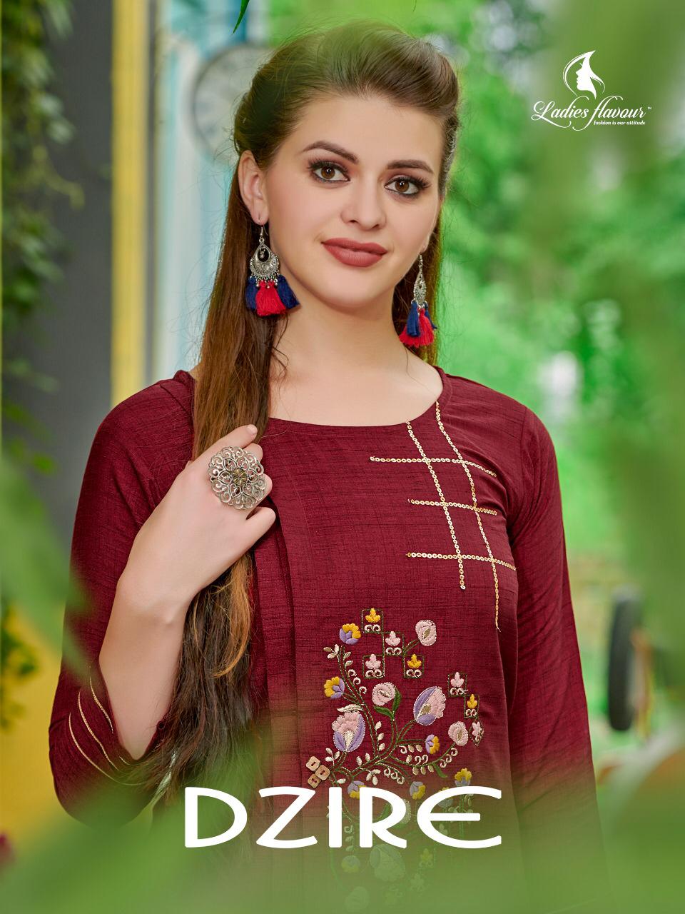 Ladies Flavour Present Dzire Designer Kurtis With Bottom Collection.