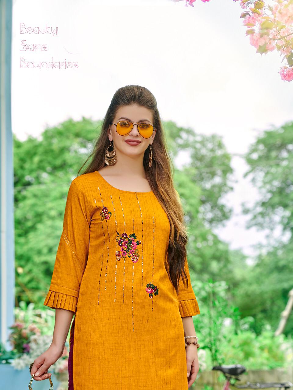 Ladies Flavour Present Dzire Designer Kurtis With Bottom Collection.