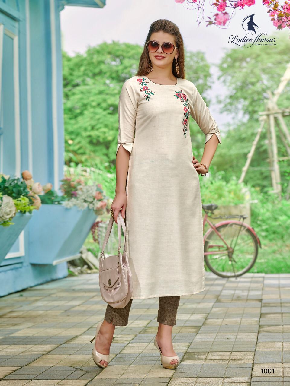 Ladies Flavour Present Dzire Designer Kurtis With Bottom Collection.