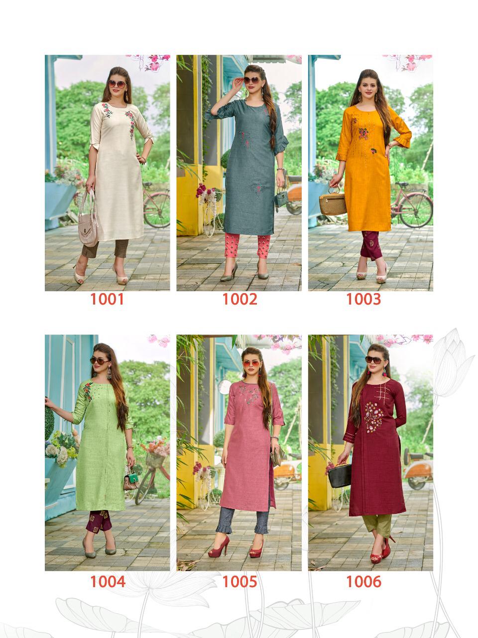 Ladies Flavour Present Dzire Designer Kurtis With Bottom Collection.