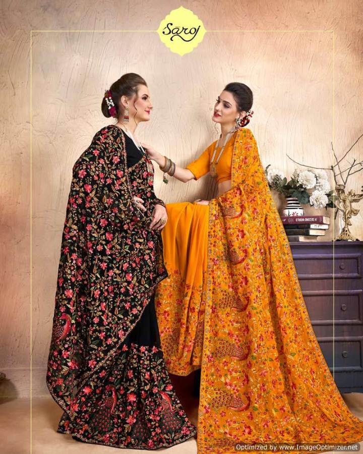 Latest Fashion World Vol 2  By Saroj Designer Wedding Wear Georgette Saree Collection