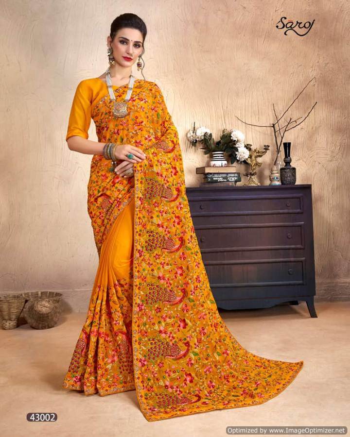 Latest Fashion World Vol 2  By Saroj Designer Wedding Wear Georgette Saree Collection