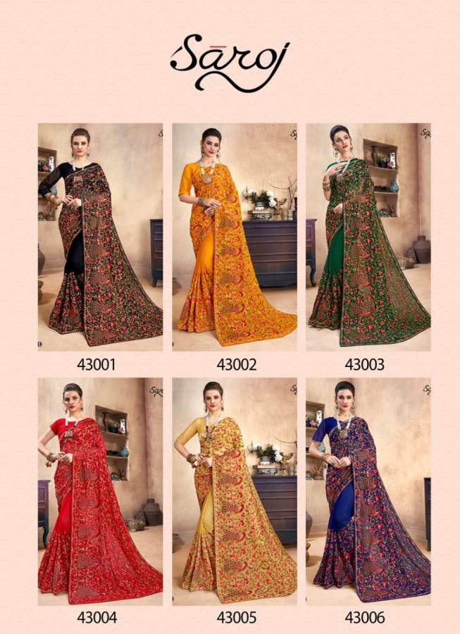 Latest Fashion World Vol 2  By Saroj Designer Wedding Wear Georgette Saree Collection