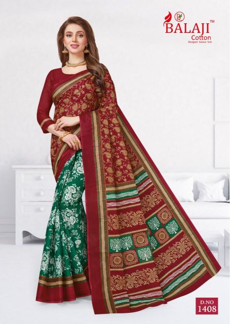 Leelavathi Vol 4 By Balaji Pure Cotton Printed Sarees Catalogue