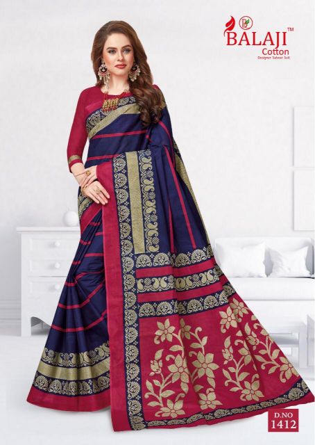 Leelavathi Vol 4 By Balaji Pure Cotton Printed Sarees Catalogue