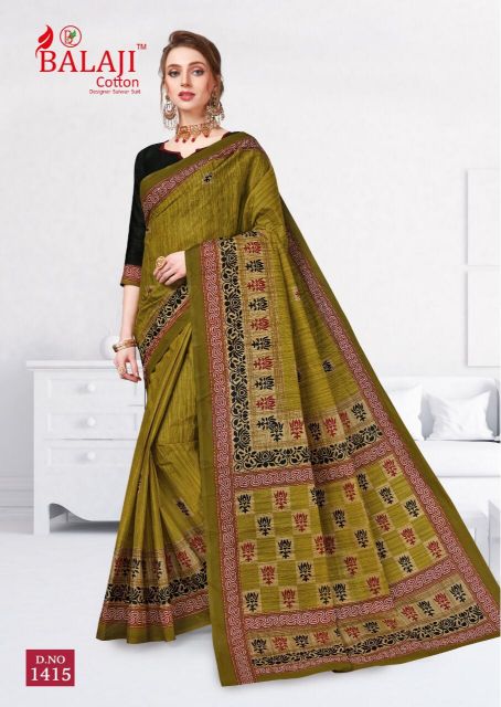Leelavathi Vol 4 By Balaji Pure Cotton Printed Sarees Catalogue