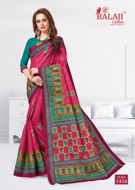 Leelavathi Vol 4 By Balaji Pure Cotton Printed Sarees Catalogue