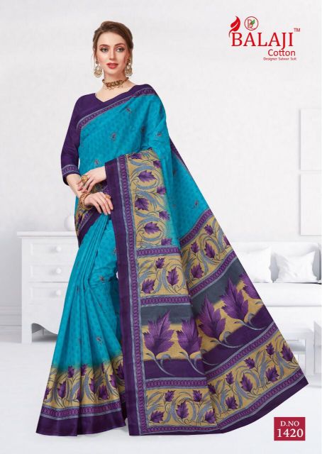 Leelavathi Vol 4 By Balaji Pure Cotton Printed Sarees Catalogue