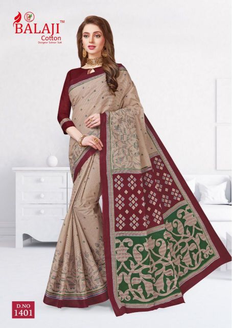 Leelavathi Vol 4 By Balaji Pure Cotton Printed Sarees Catalogue