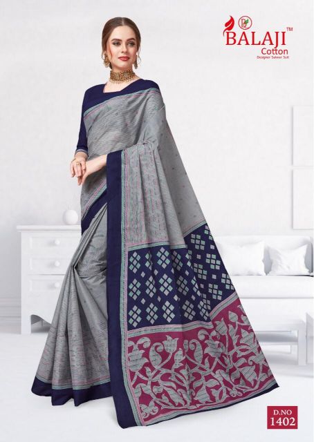 Leelavathi Vol 4 By Balaji Pure Cotton Printed Sarees Catalogue