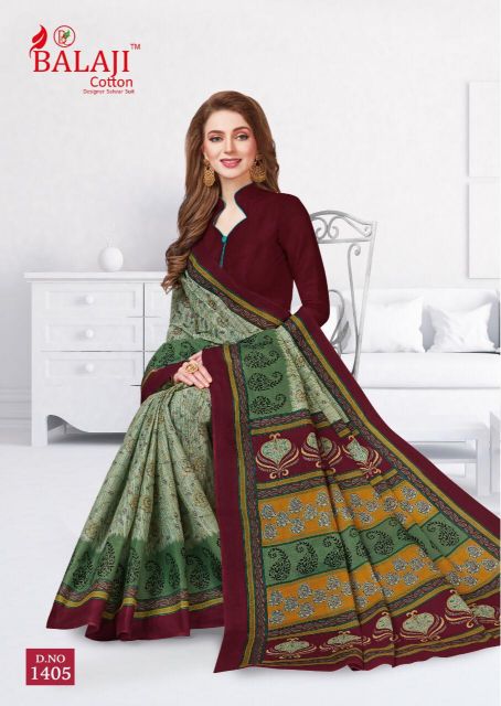 Leelavathi Vol 4 By Balaji Pure Cotton Printed Sarees Catalogue