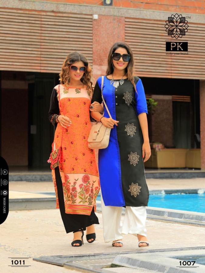 Lifestyle By Aradhna Rayon Printed Kurtis Catalogue