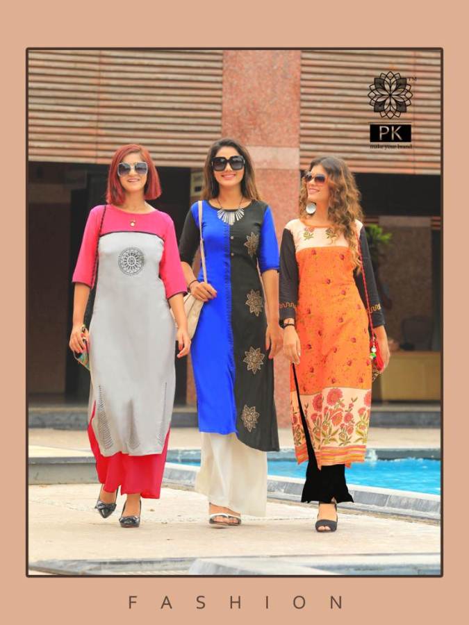 Lifestyle By Aradhna Rayon Printed Kurtis Catalogue