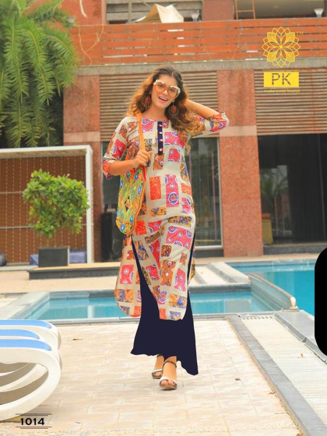 Lifestyle By Aradhna Rayon Printed Kurtis Catalogue