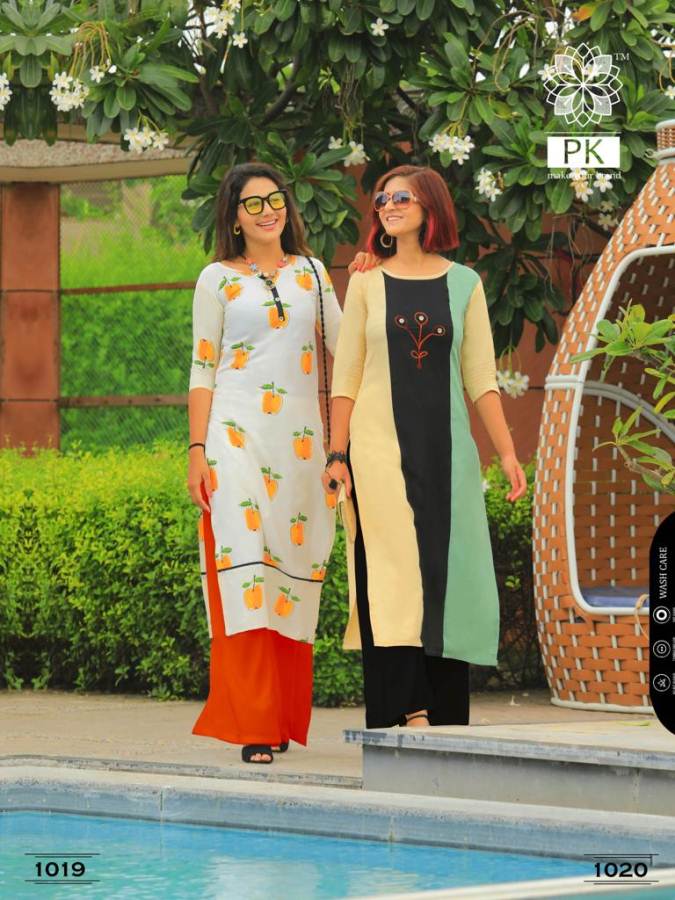 Lifestyle By Aradhna Rayon Printed Kurtis Catalogue