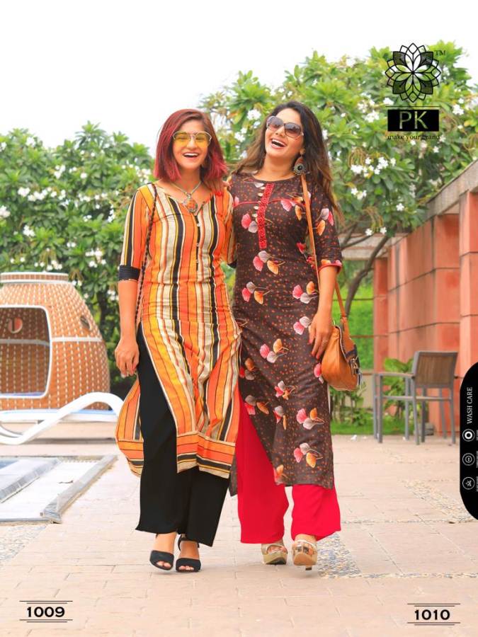 Lifestyle By Aradhna Rayon Printed Kurtis Catalogue